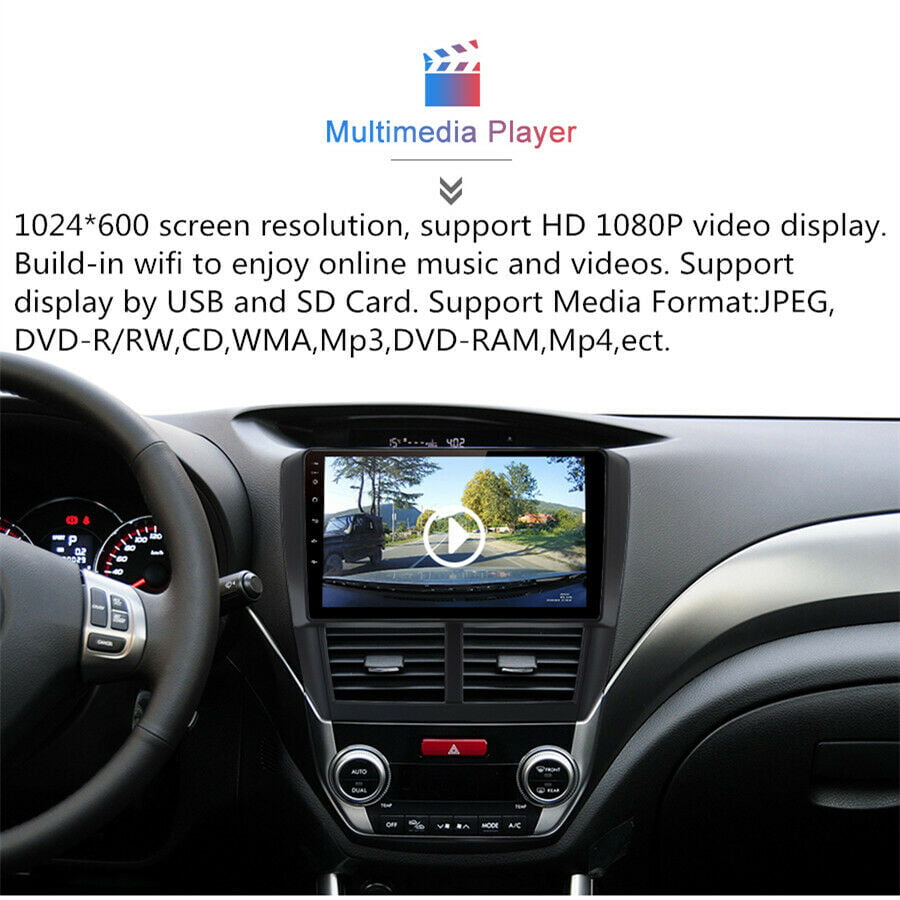 9" Touch Screen Android 9.1 Car Quad Core HD MP5 GPS For Subaru Forester 08-12