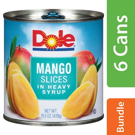 (6 Pack) Dole Mango Slices in Heavy Syrup 15.5 oz.