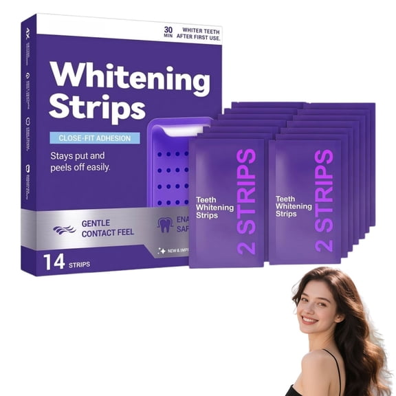 Purple Teeth Whitening Strips, Gentle Daily Purple Whitening Strips for Surface Stain Reduction & Natural Shine, Portable Purple Teeth Care Strips for Use at Home Or On The Go（14）