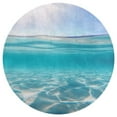 thumbnail image 3 of Bright Sunshine Through Deep Blue Sea Soft Bedroom Round Area Rug, Washable Cute Nursery Circle Throw Mat, Non-Slip Contemporary Small Low Pile Floor Carpet for Dorm Bedside, 3 of 6