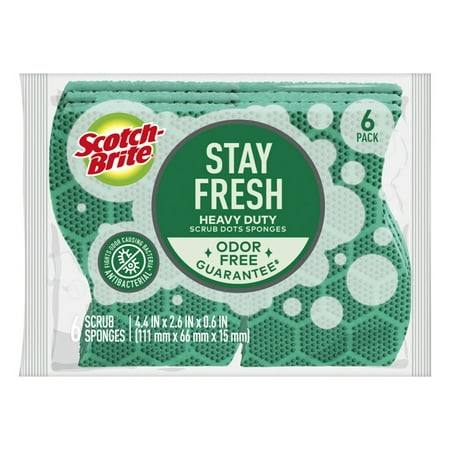 Scotch-Brite Heavy Duty Scrub Dots Scrub Sponge, 24 Count