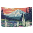 thumbnail image 6 of Yayeee Tapestry Wall Hanging for Bedroom 90" x 60" Living Room Home Wall Art Decor, Floral Mountain, 6 of 7