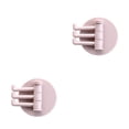thumbnail image 1 of yingyy 1/2/3/5 Seamless Adhesive Hook Strong Bearing Capacity 3in1 Stick Hooks Hanging Rack Wall-Mounted Key Holder Towel Storage Racks Pink 2PCS, 1 of 6