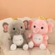 thumbnail image 4 of Elefante de peluche con corona de la suerte de 40 cm, almohada para dormir, lindo y cómodo muñeco de elefante para regalar a los niños en cumpleaños, 4 of 5