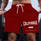 thumbnail image 1 of WILLBEST Pantalones Cortos Casuales para Hombre, Ligeros, de Verano, con Estampado de Letras, para Actividades Diarias y de Ocio., 1 of 3