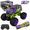 Purple, variant on HNH 1:16 Remote Control Car, Off Road RC Monster Truck, 20 Km/h Fast All Terrain RC Cars for Boys Girls Ages 4-12, Cool Gift Toy for Kids