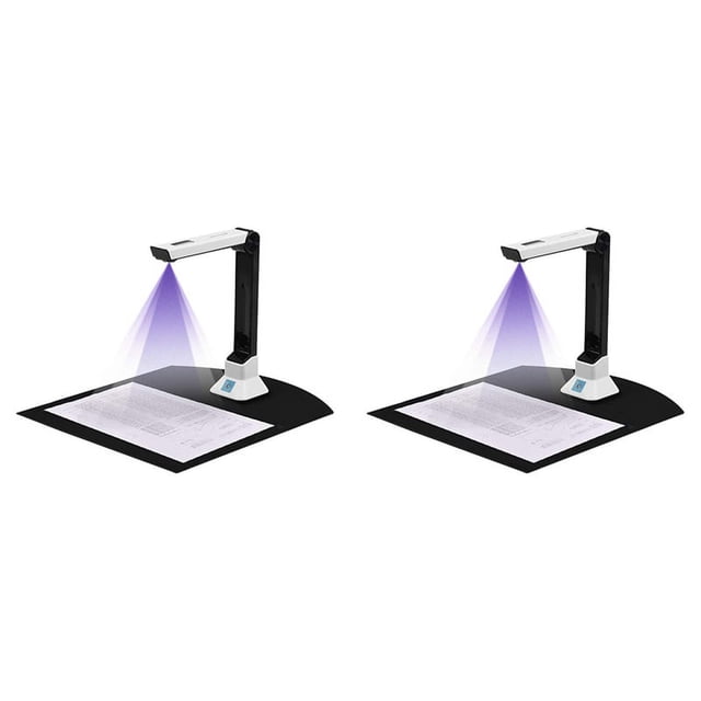 2X Document Camera for Teachers, Portable USB Document Camera Scanner with Stand 8MP HD A4 Cam Photo Scanner
