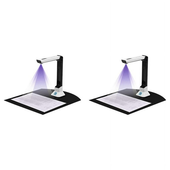 2X Document Camera for Teachers, Portable USB Document Camera Scanner with Stand 8MP HD A4 Cam Photo Scanner