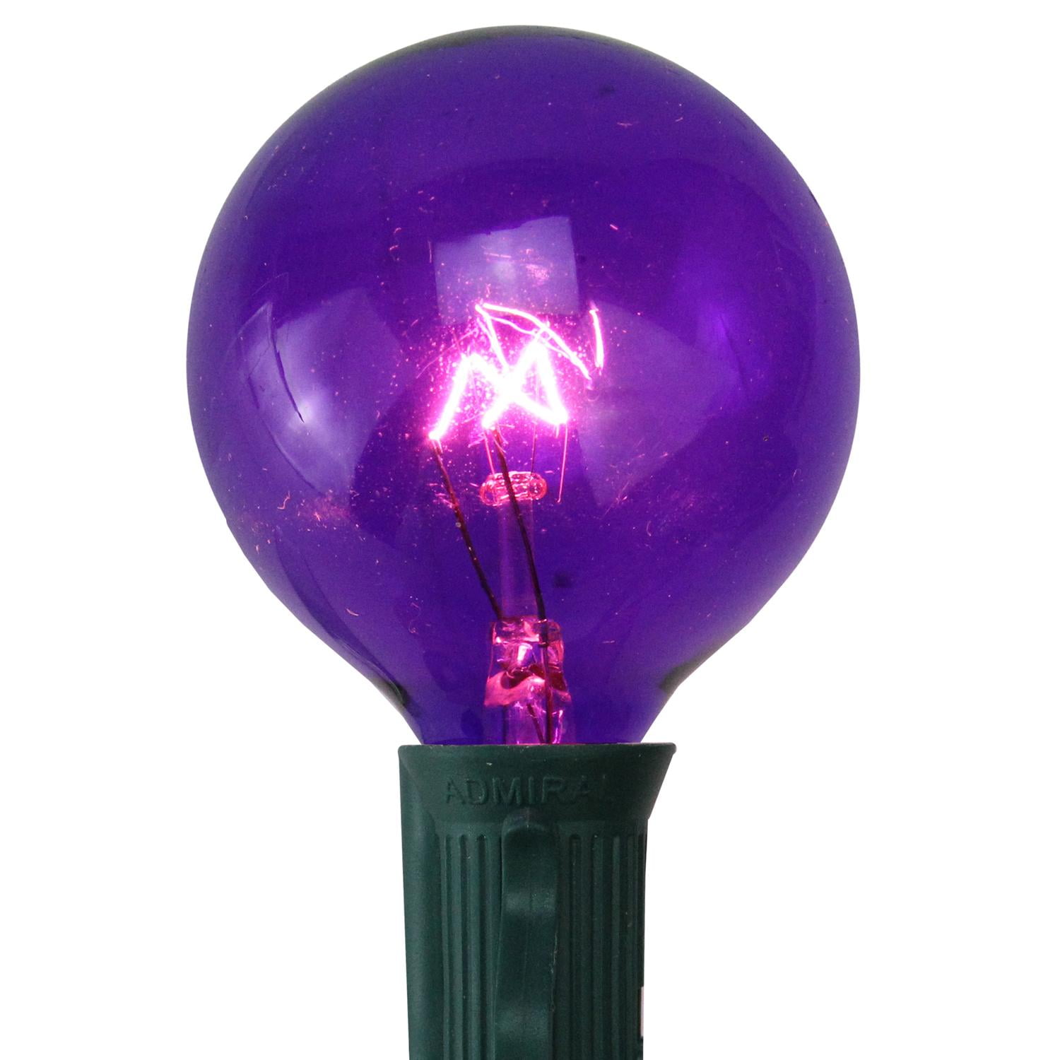 G50 Incandescent Replacement Christmas Bulbs - Purple - 25ct