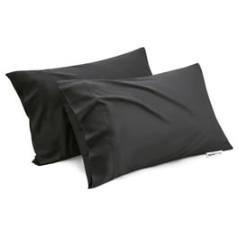 SORMAG Hypoallergenic Black Standard Pillow Cases Stay Cold Bamboo Cooling Pillowcases Set 2 Pack 20x26 inches Walmart