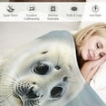 thumbnail image 3 of Orinice  White Seal Sherpa Blanket Cute Animal Throw Blanket Super Soft Fuzzy Blanket Thick Warm Fleece Blankets for Couch Bed 50x60in, 3 of 6