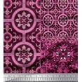 thumbnail image 1 of Soimoi Velvet Fabric Damask Patchwork Print Fabric by the Yard 58 Inch Wide, 1 of 1