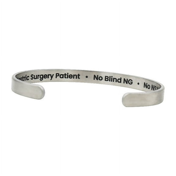 Gastric Surgery Medical Alert Bracelet Cuff by BariatricPal