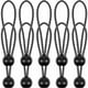 thumbnail image 1 of 10 Piezas Tensor Elástico Tensor de Goma con Bola Tensores de Lona Duraderos Cuerda Elástica Bungee para Carpas Lonas Carteles Cortinas Banner Camping Negro Blanco, 8 cm, 1 of 5
