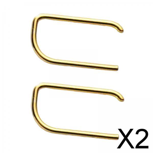 2xTrendy Mini Bar Stud Pendientes Tira Completa Grapas Grapas Studs Para Mujeres Hombres Aureate 2 piezas