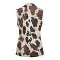 thumbnail image 3 of Uorisanigo Western Cow Print Vests for Women Sleevless Loose Blazer Vest for Women Blazers Suit with Pockets Vests Top Elegant Outfit Size 5XL, 3 of 7