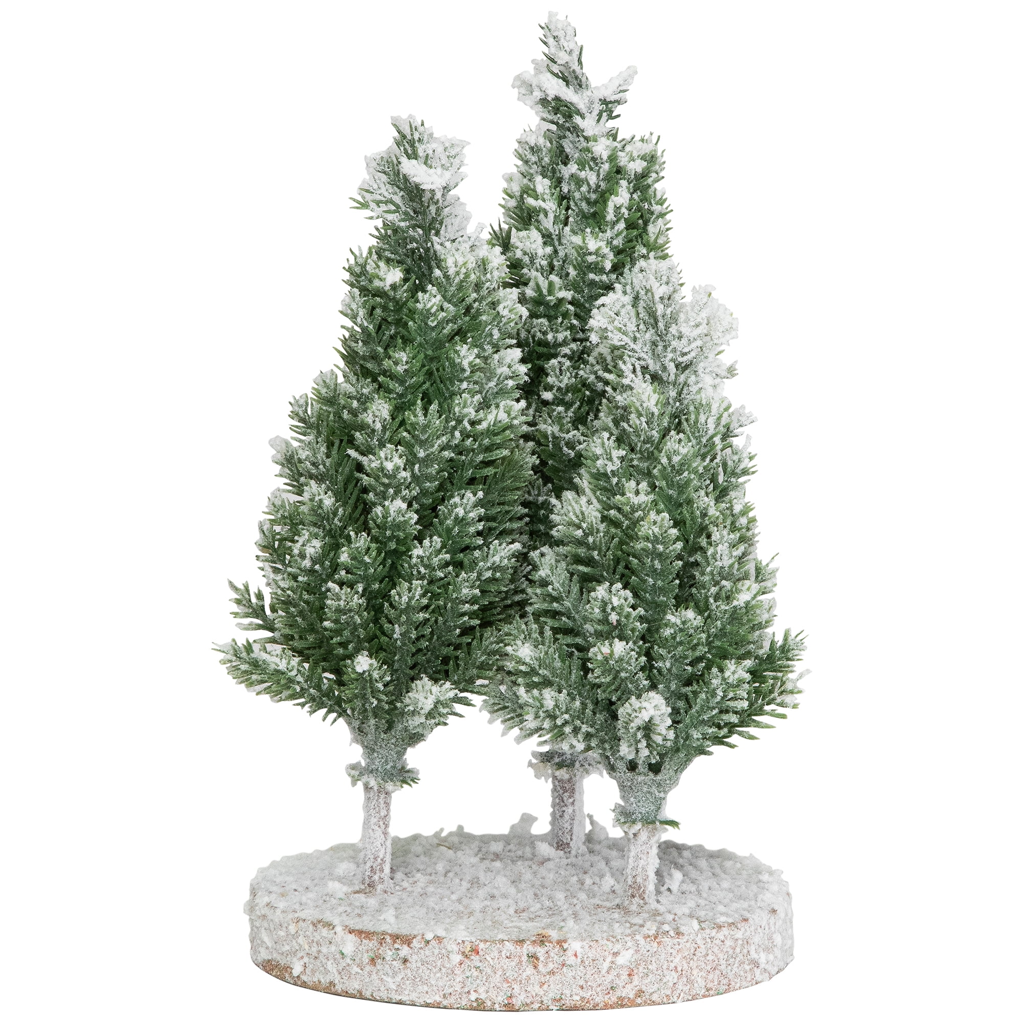 Northlight Real Touch™ Frosted Trio of Pine Trees Christmas Decoration - 8" - Unlit