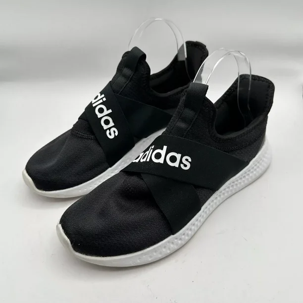 Adi - das Sneakers Shoes Mens Size 7.5 Black Cloudfoam Slip On Activewear Running