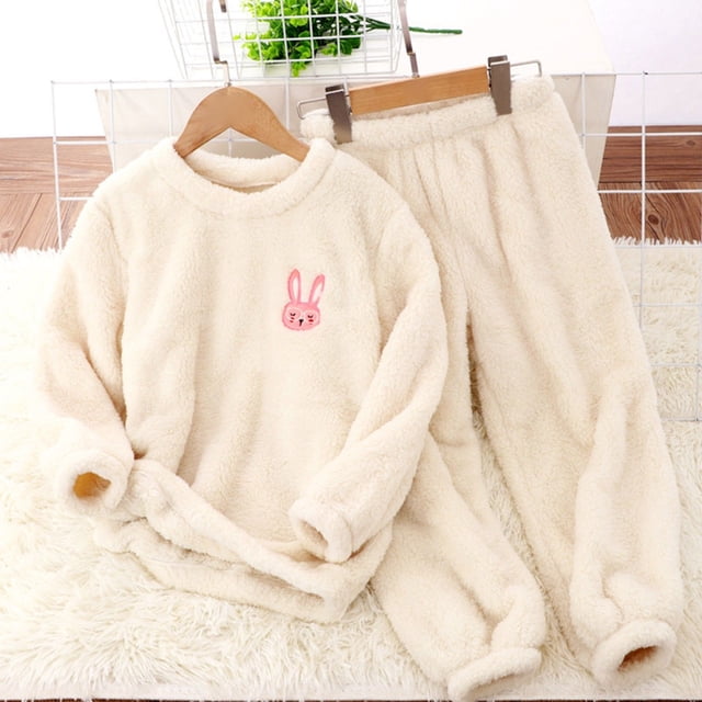 Traje de pijama de cachemira con cuello redondo y jersey de terciopelo para mujer nuevo de otoño e invierno