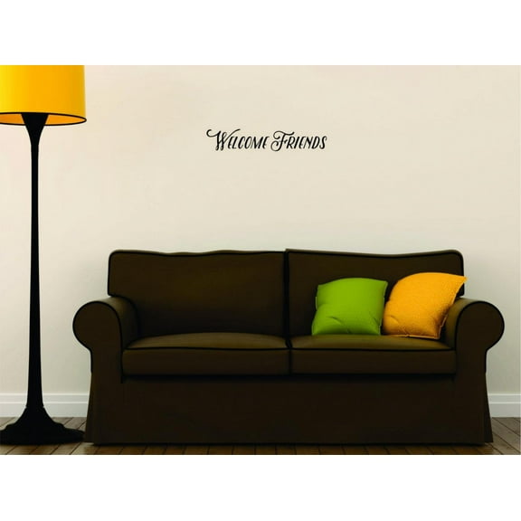 Wall Design Pieces Welcome Friends Quote 8x32 Inches