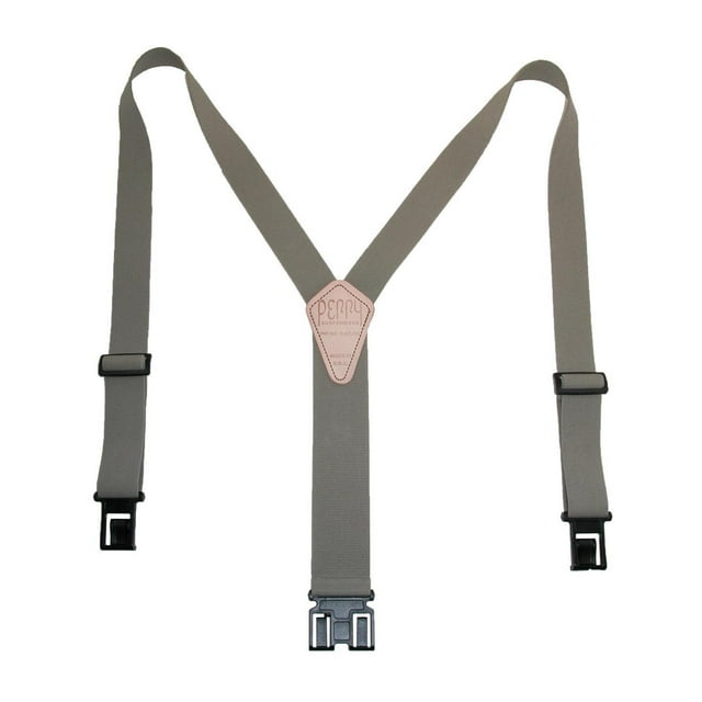 Perry Suspenders Mens Elastic Hook End 1 1/2 Inch Suspenders - Tan, Tall