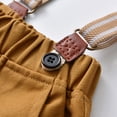 thumbnail image 5 of Baby Boy Girl Summer Outfits Floral Print Peter Pan Collar Girl Dress Kids Short Sleeve Floral Dress Matching Boy Plaid Suspender Outfit Sets, 5 of 8