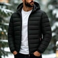 thumbnail image 4 of Purcolt Mens Big and Tall Hooded Puffer Jackets Trendy Casual Quilted Long Sleeve Full Zip Up Winter Thermal Outerwear Comfort Loose Fit Coats with Pockets, 4 of 7