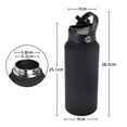 thumbnail image 3 of Ptetnvg Vacuum Insulated Bottle Stainless Steel Water Bottle 1000ml Leak-proof Insulated Straw Bpa-free 24 Hours Cold 12 Hours Hot Ideal for Sports Gym Travel, 3 of 7