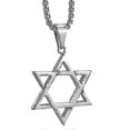 thumbnail image 1 of Collar con estrella de David para hombre, 22 pulgadas, colgante con símbolo judío, código de producto 52704, 1 of 2