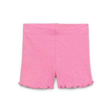 Garanimals Baby Girl Lettuce Hem Biker Shorts, Sizes 0-24 Months