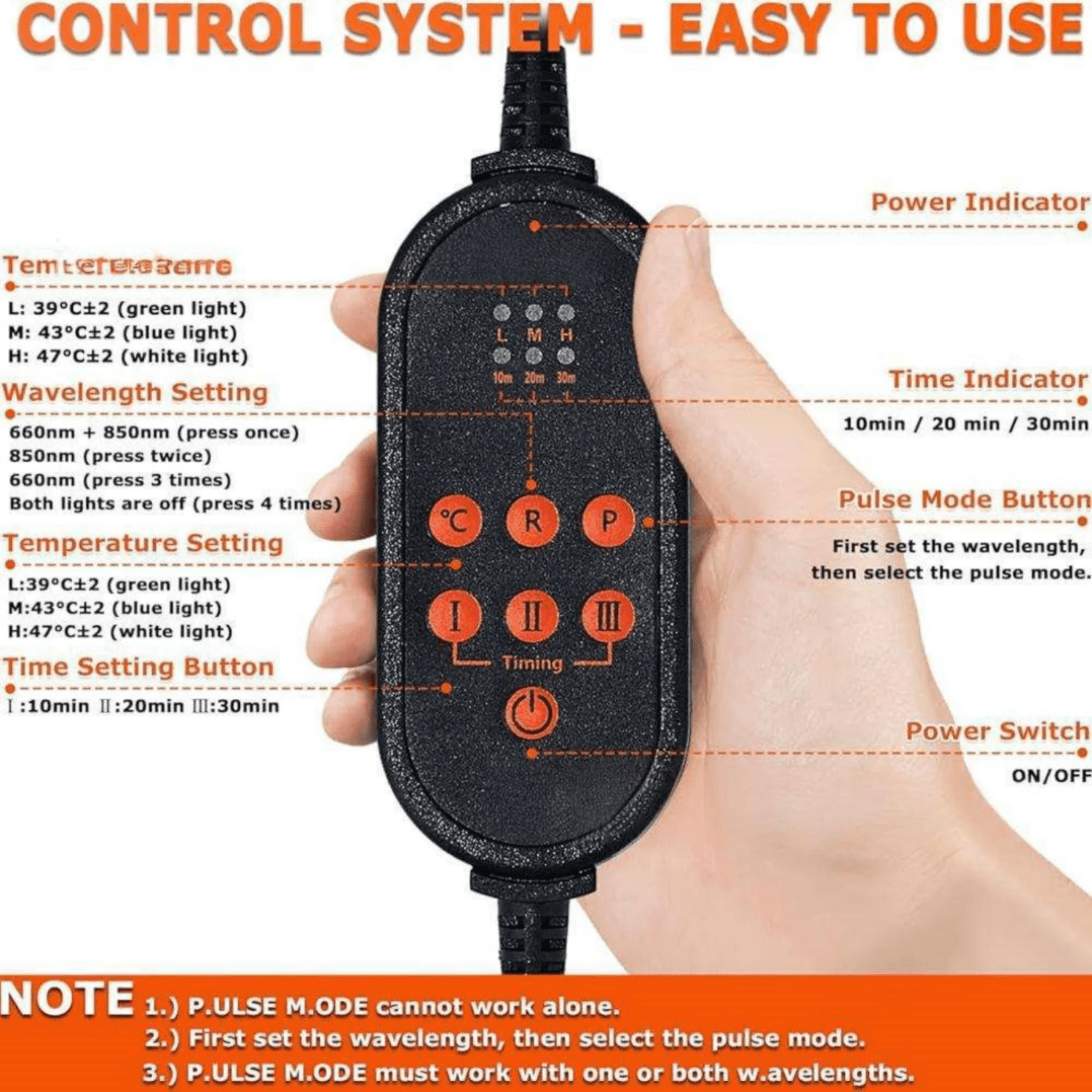LED Red Light Foot Device with 660nm & 850nm - Adjustable Timer & 3 Temperature Settings - Ergonomic Shoe Design for Home Use - Foot Massager for Daily Relaxation