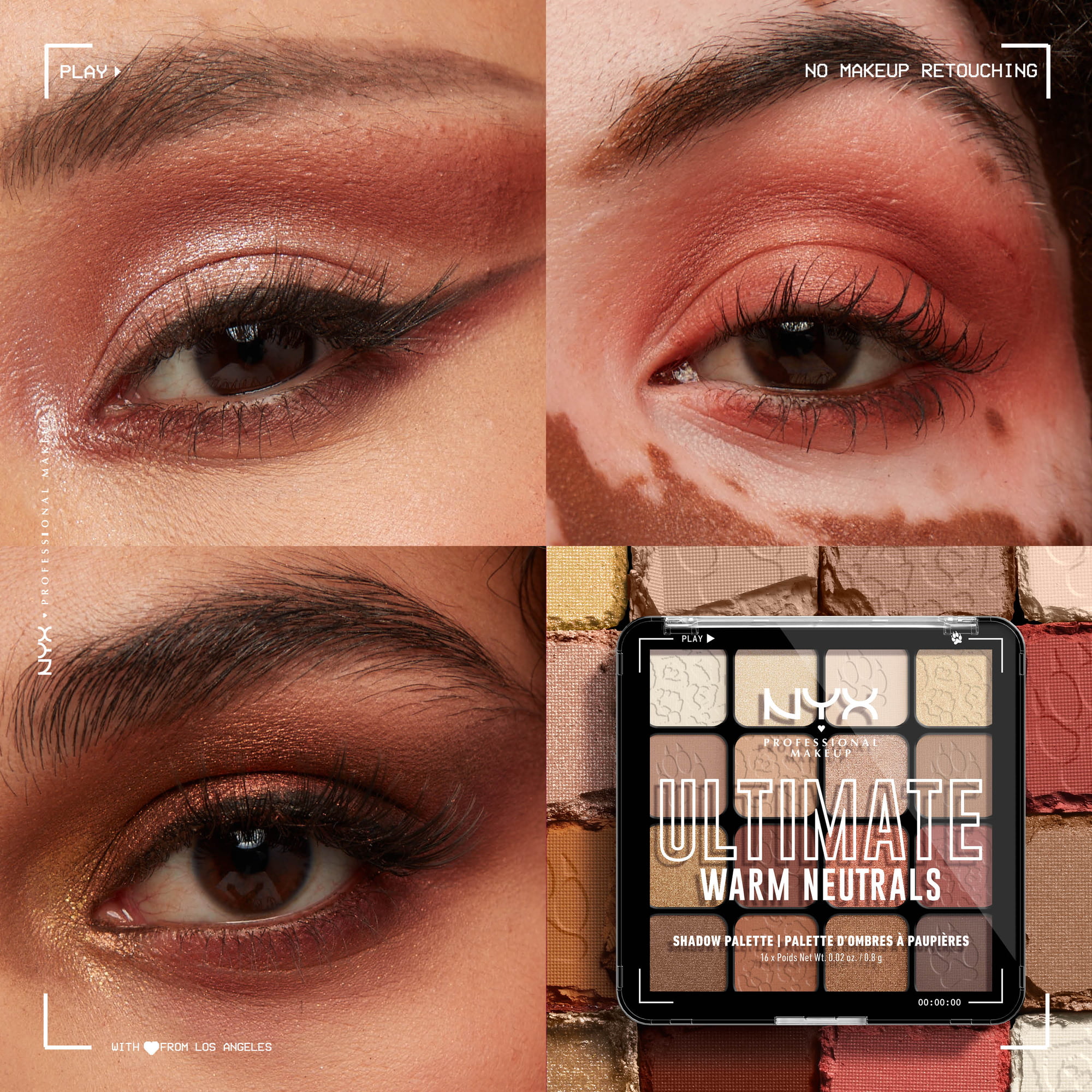 NYX Professional Makeup Ultimate Eye Shadow Palette, Warm Neutrals photo 5