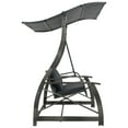 thumbnail image 3 of vidaXL Garden Swing Bench Poly Rattan Gray 65.7"x51.2"x70", 3 of 3