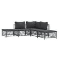 thumbnail image 3 of vidaXL 5 Piece Patio Lounge Set with Cushions Anthracite Steel, 3 of 8