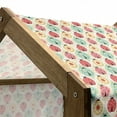thumbnail image 5 of Retro Pet House, Ladybugs Cartoon Pattern with Retro Polka Dots Daisy Blossoms and Little Hearts Love, Outdoor & Indoor Portable Dog Kennel with Pillow and Cover, 5 Sizes, Multicolor, by Ambesonne, 5 of 5