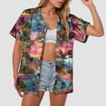 thumbnail image 2 of vigerkar Women's Hawaiian Shirts Coconut Button Summer Soft Button Down Shirts Short Sleeve (Watermelon Red, XL), 2 of 7