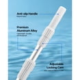 thumbnail image 3 of Telescopic Pool Cleaning Pole Adjustable 3.4 to 12 Feet Heavy Duty Professional Extension Pole for Skimmer Net Brush Rake Vacuum Head, 3 of 7
