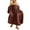 Brown, variant on Fortune Women Bohemian Dress Casual Puff Sleeve Embroidered Floral Dresses Boho Flowy Ruffle Midi Dress