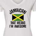 thumbnail image 4 of Inktastic Jamaica Awesome Jamaican Women's V-Neck T-Shirt, 4 of 5