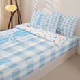 thumbnail image 3 of Catabedysis Princess Bowtie Initial L Zipper Twin Comforter Sets with Fitted Sheet and 2 Pillowcases,Blue ABC Themed Zipper Bedding Set For Girls,Colorful Stars Reversible,4 Pieces, 3 of 7