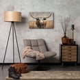 thumbnail image 4 of Longhorn Cow Canvas Wall Art, Rustic Western Cattle Painting Print, Farmhouse Animal Artwork for Living Room Bedroom Office Decor, Ready to Hang, 4 of 6