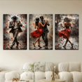 thumbnail image 4 of 3pcs/Set, Canvas Painting--Unframed, Two People Dancing Tango, Posters And Prints, Living Room, Library, Office, Cafe, Bar, Abstract Art, Perfect Birthday, Holiday Gift, Valentine'S Day, Easter Egg, 4 of 4