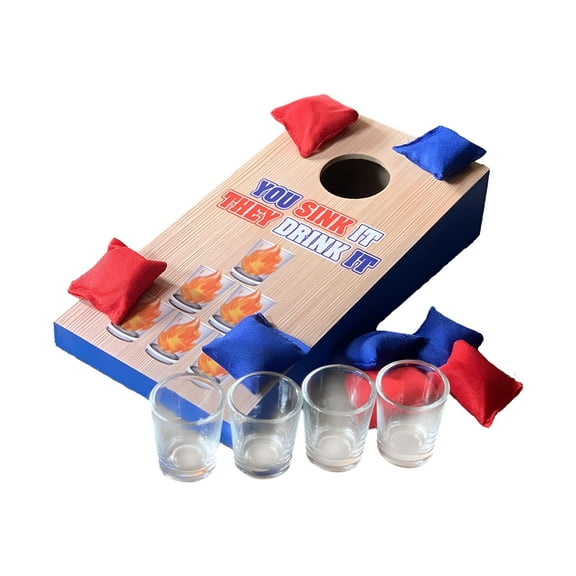 BESTSKY Toss Games with 4 Cups Indoor Sandbag Throw Games Party Game
