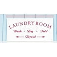 thumbnail image 2 of Wall Decor Laundry Room Wash Dry Fold Repeat Letters Removable Sticker Vinyl Wall Decals 23x9-Inch Berry, 2 of 4