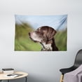 thumbnail image 1 of Hunting Decor Tapestry, German Short Haired Pointer in Wilderness Portrait Photo Kurzhaar Pet Dog, Wall Hanging for Bedroom Living Room Dorm Decor, 60W X 40L Inches, Multicolor, by Ambesonne, 1 of 2