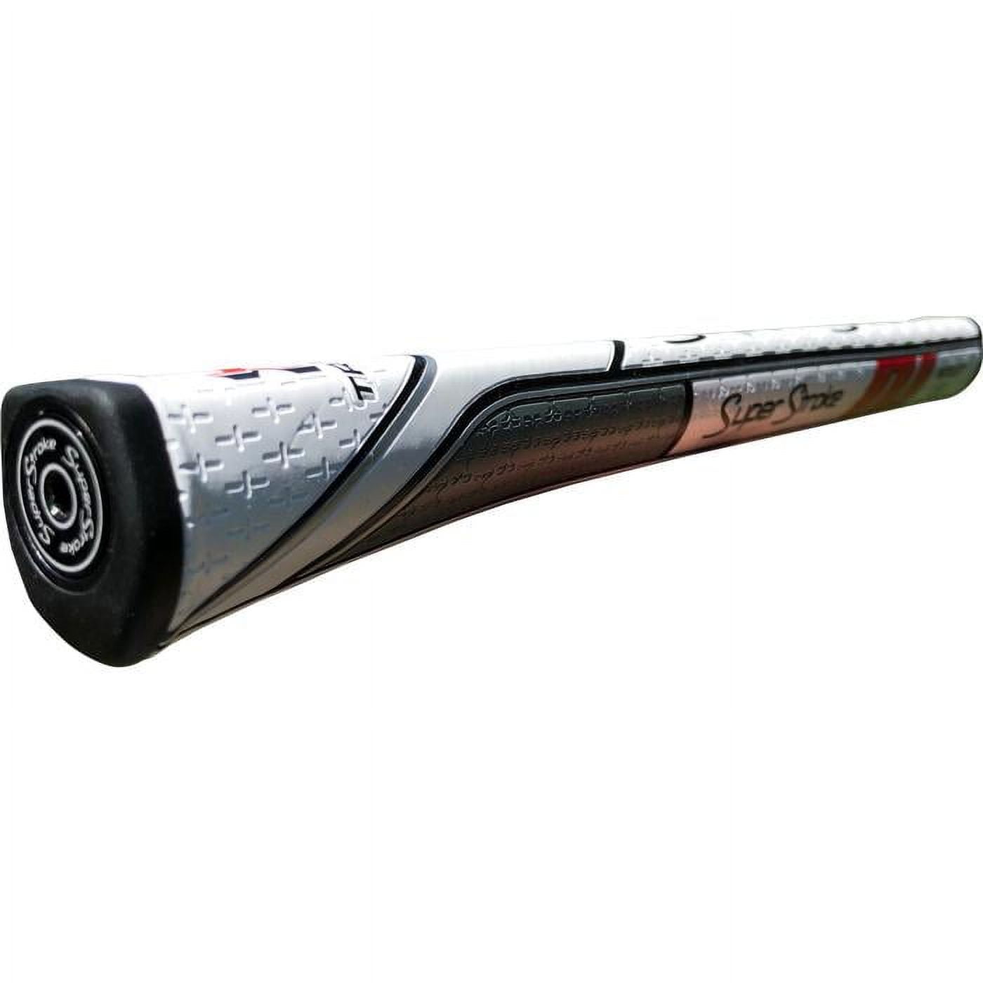 SuperStroke Traxion Pistol GT Tour Golf Putter Grip, Gray/White (Pistol GT Tour) | Advanced Surface Texture that Improves Feedback and Tack | Minimize Grip Pressure with a Unique Parallel Design