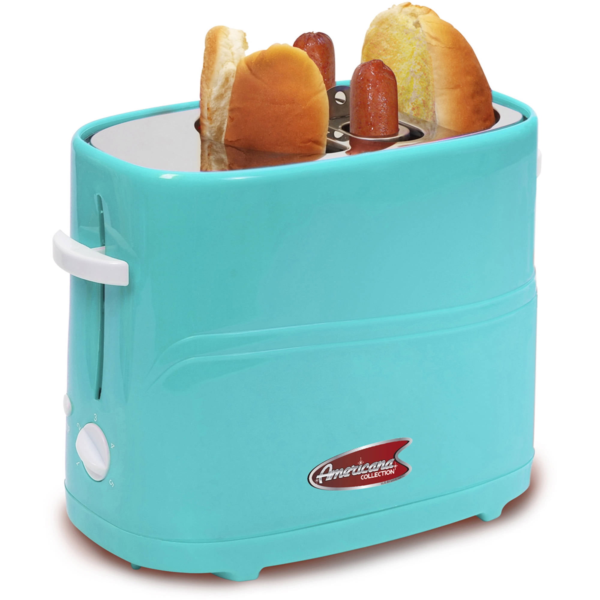 Elite Cuisine ECT304BL Hot Dog Toaster, Mint Blue