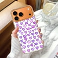 thumbnail image 2 of Case For Apple iPhone Air / 17 Pro / 17 Pro Max Series Case, Slim Thin Transparent Flexible Clear TPU Shockproof Phone Case For iPhone 17 Series, Purple Hearts (3), 2 of 6