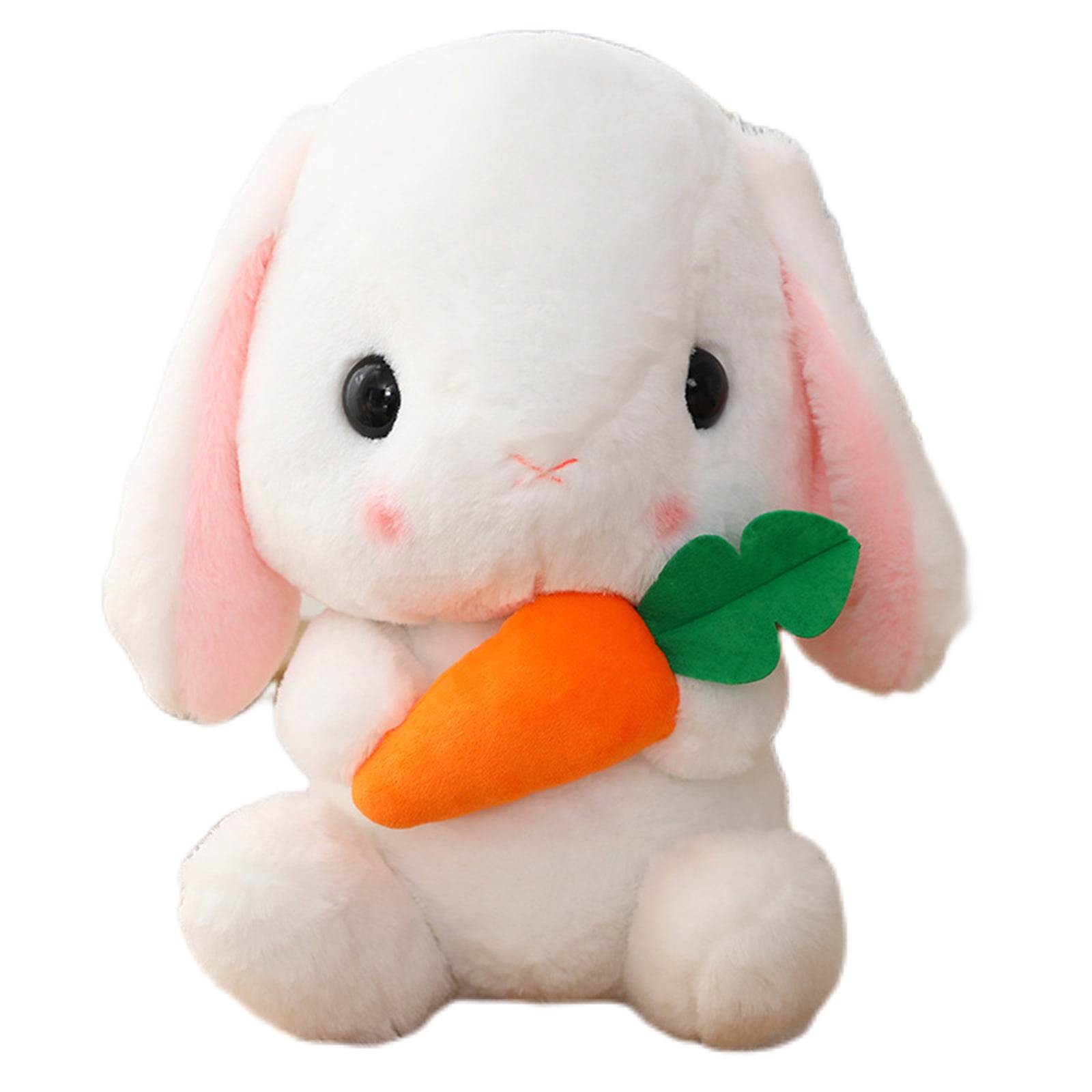 Sitting Lop Eared Rabbit,Easter Stuffed Bunny Animal Plush with Carrot