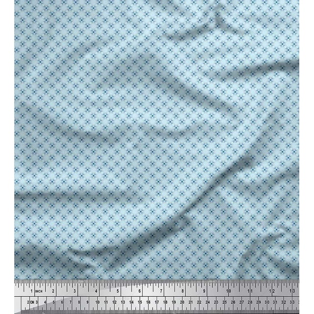 Soimoi Tissu en Crêpe de Polyester Imprimé Floral Artistique Yard 52 Pouces de Large